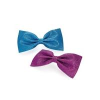 Blue & Purple Glitter Hair Bow Set