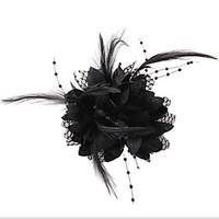 Black Feather Flower Fascinators for Wedding/Party Headpiece