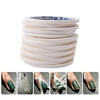 Blueness White 0.5cm17m Nail Art Tape Rolls Nails Decoration Edge Guide Tips DIY Stickers Manicure Stripe Tools