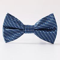 Blue Grid Formal Bow Tie