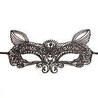 Black Sexy Lady Lace Mask Cutout Eye Fox for Masquerade Party Fancy Dress Costume
