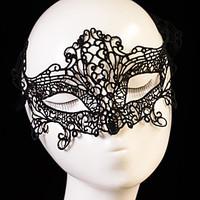 Black Sexy Lady Lace Mask Cutout Eye Mask for Masquerade Party Fancy Dress Costume