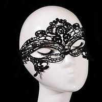 Black Sexy Lady Lace Mask Cutout Eye Mask for Masquerade Party Fancy Dress Costume