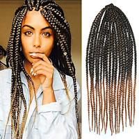 Black Ombre Light Brown Senegal Crochet Twist Large Box Braid 24\