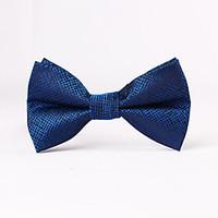 Blue And red Silver Grid Bow Ties