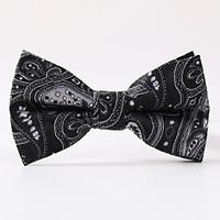 Black Paisley A Formal Butterfly Bow Tie