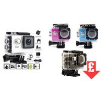 black waterproof sports mini dv action camera