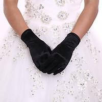 Black Wrist Length Fingertips Glove Flower Tulle Evening Bridal Gloves for Wedding Dress Accessories with DIY Pearls and Rhinestones
