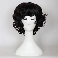 Black Curly Wave Short Length Popular Design Wear Wig