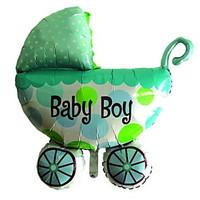 Blue Baby Carriage Metallic Balloon