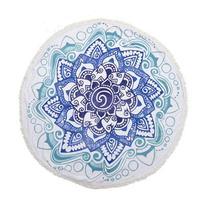 ble beach towelmandala white print