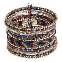 Ble Summer Bracelet, Blue/Golden/Red