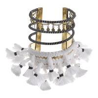 Ble Summer Metal Bracelet, Golden/White/Ivory