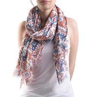 Ble Summer Printed Scarf, Blue
