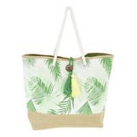 ble summer straw beach bag green