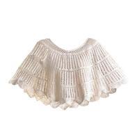 Ble Summer Poncho, Beige/Blue