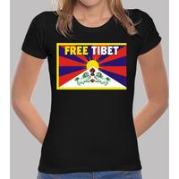 black shirt woman - free tibet