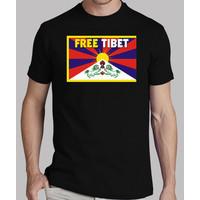 black shirt manga short unisex - free tibet