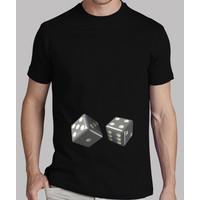 black dice gray shirt