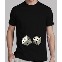black shirt white dice