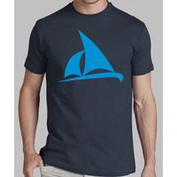 Blue sailing boat