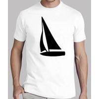 Black sailing boat