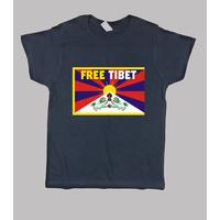 blue shirt - free tibet