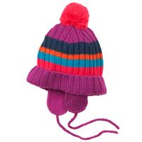 block stripe knitted baby hat purple quality kids boys girls