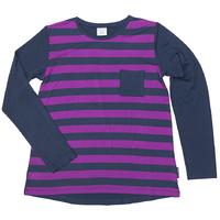 Blockstripe Stripe Kids Top - Blue quality kids boys girls