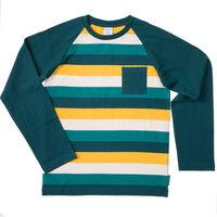 block stripe kids top green quality kids boys girls