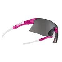 bliz tempo smallface sunglasses pinkwhite smoke with silver mirror