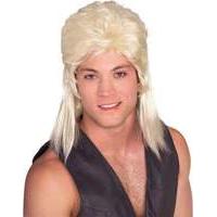 Blonde Mullet Jason 80S Hill Billy Fancy Dress Costume