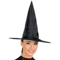 Blk Taffetta Witch Hat-Ad
