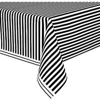 Black Stripe Party Tablecover