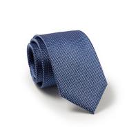 Blue Pink Light Navy Dash Spot Slim Silk Tie - Savile Row