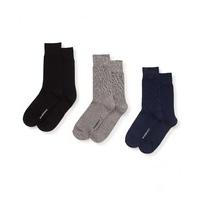 Black Grey Navy Plain 3 Pack Sock 39/42 - Savile Row