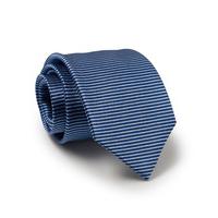 Blue Navy Narrow Stripe Silk Tie - Savile Row
