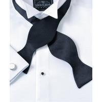 Black Self Bow Silk Tie - Savile Row