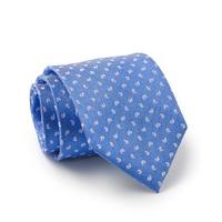 Blue Pink Mini Paisley Silk Tie - Savile Row