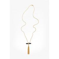 Black Jewel Tassle Necklace