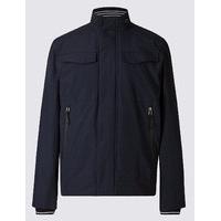 blue harbour fleece bomber jacket with stormwear