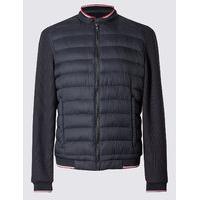 blue harbour quilted bomber jacket with stormwear