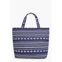 Blue Aztec Beach Bag - blue