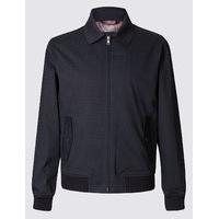 blue harbour cotton rich jacket with stormwear