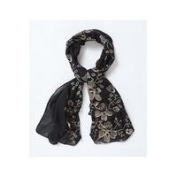 black embellished scarf