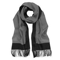 Black & White Reversible Evening Scarf - 100% Silk