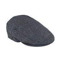 Blue Herringbone Tweed Cap