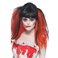 blood drip wig red and black