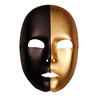 Black/Gold Full Face Lame Mask