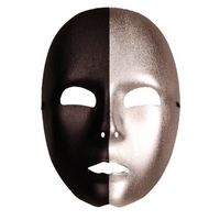 Black/Silver Full Face Lame Mask